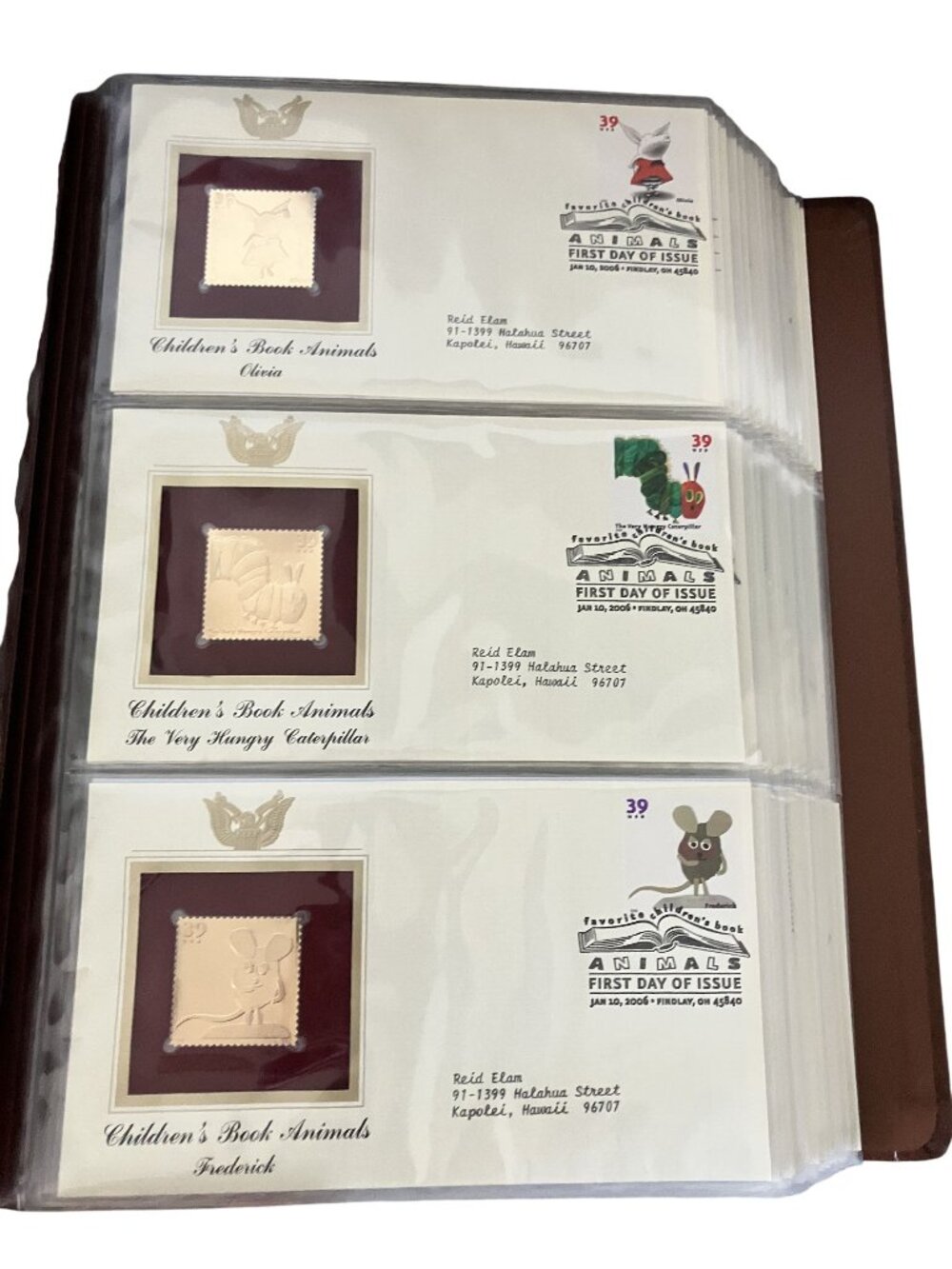 Childrens Book Animals First Day Of Issue Stamps Set 2006